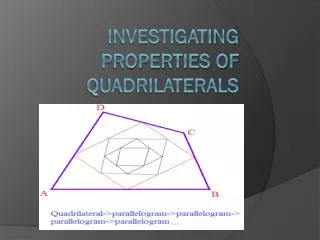 INVESTIGATING PROPERTIES OF QUADRILATERALS