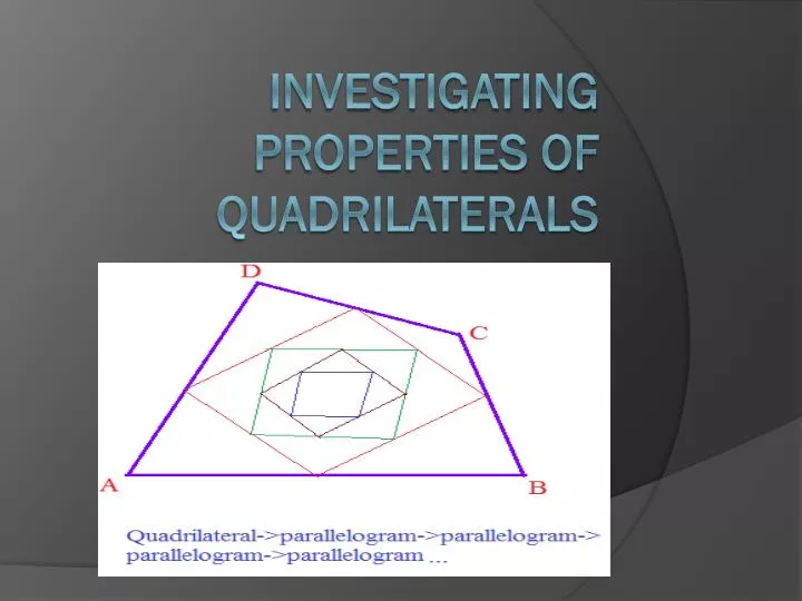 investigating properties of quadrilaterals
