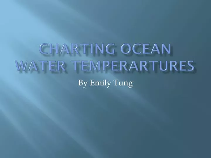 charting ocean water temperartures