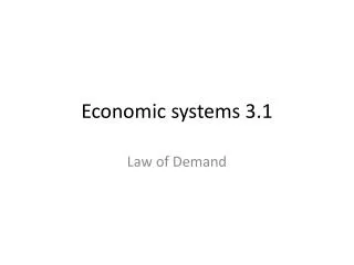 Economic systems 3.1