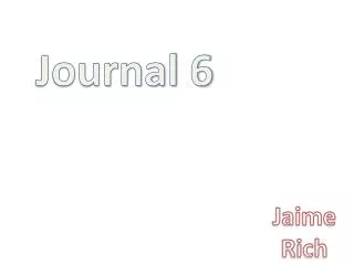 Journal 6