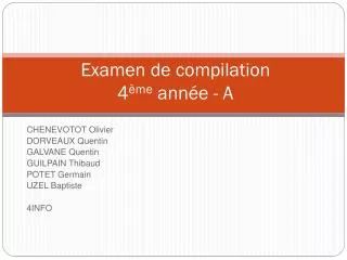 examen de compilation 4 me ann e a