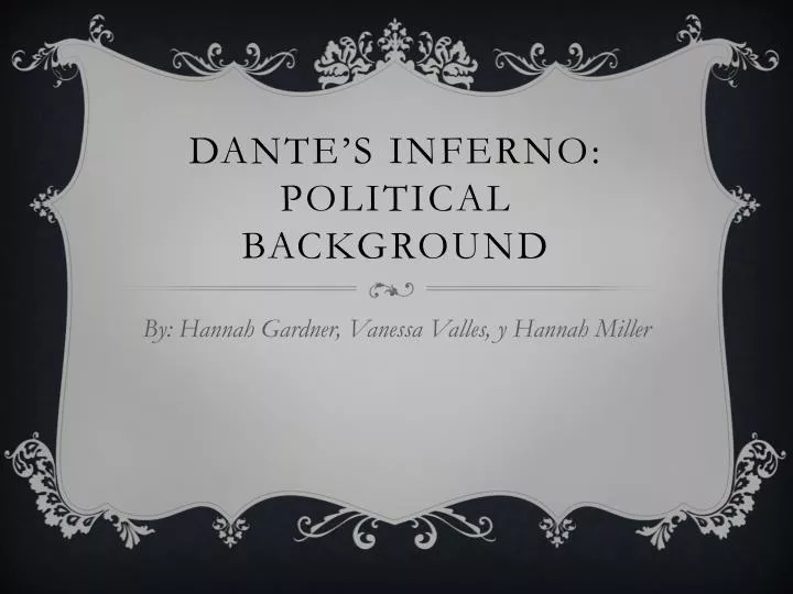 PPT - Dante's Inferno: Political Background PowerPoint