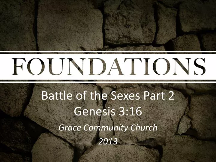 battle of the sexes part 2 genesis 3 16