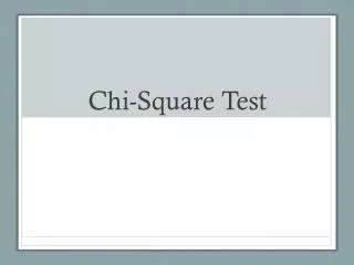 Chi-Square Test