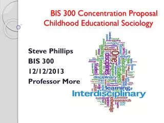 Steve Phillips BIS 300 12/12/2013 Professor More