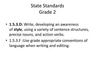 State Standards Grade 2