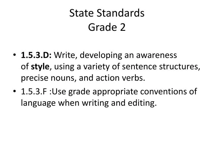 state standards grade 2
