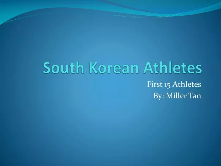 south korean athletes