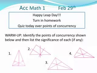 Acc Math 1 		Feb 29 th