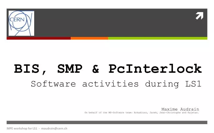 bis smp pcinterlock software activities during ls1