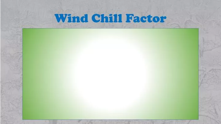 wind chill factor