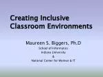 Creating Inclusive Classroom Environments - slide 1