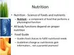 Nutrition - slide 1