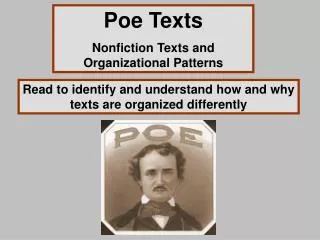 Poe Texts Nonfiction Texts and Organizational Patterns