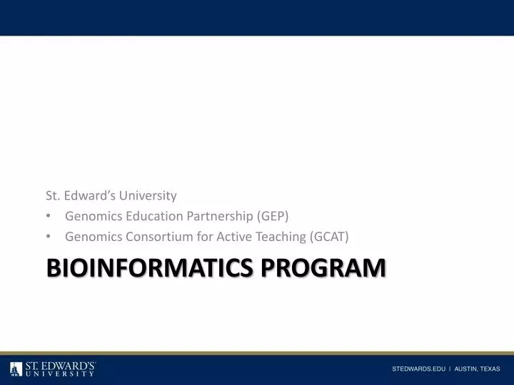 bioinformatics program