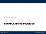 Bioinformatics Program - slide 1