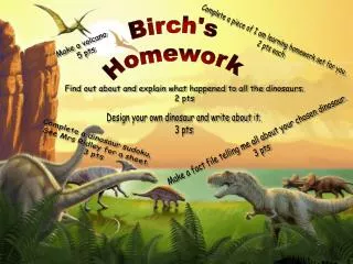 Birch's Homework