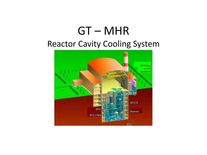 gt mhr reactor cavity cooling system