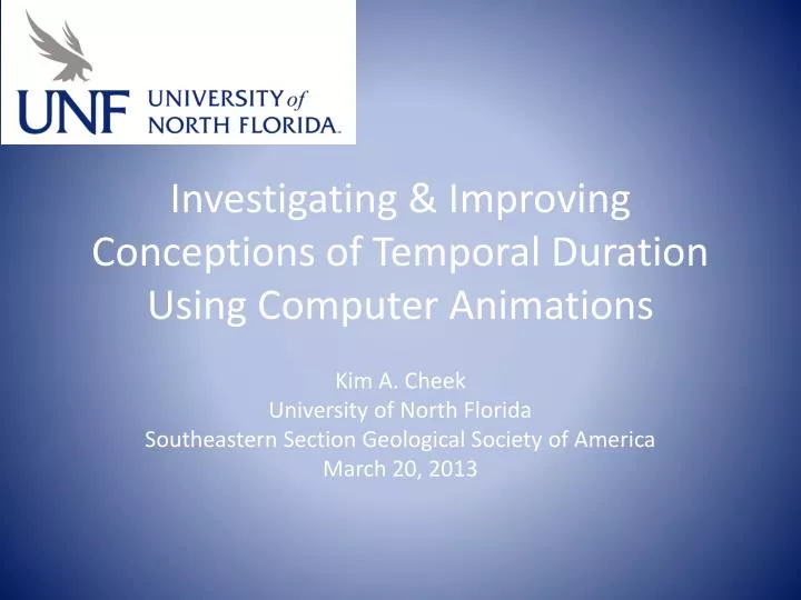 investigating improving conceptions of temporal duration using computer animations