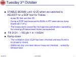 Tuesday 3 rd October - slide 1