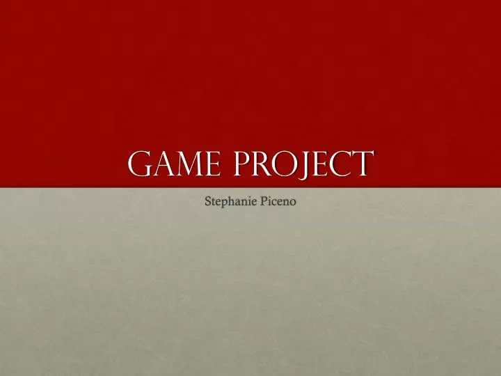 game project