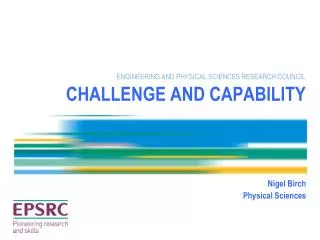 CHALLENGE AND CAPABILITY