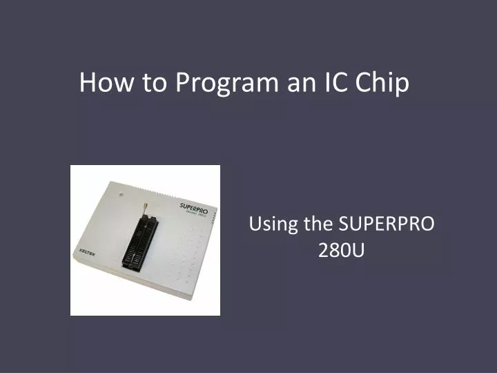how to program an ic chip