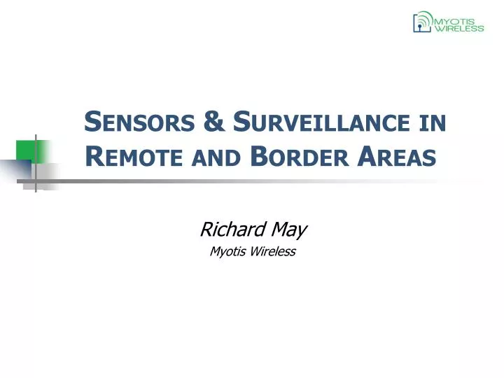 sensors surveillance in remote and border areas