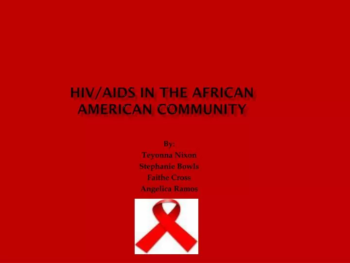 hiv aids in the african american community