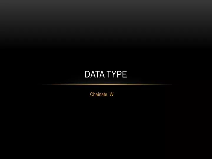 data type