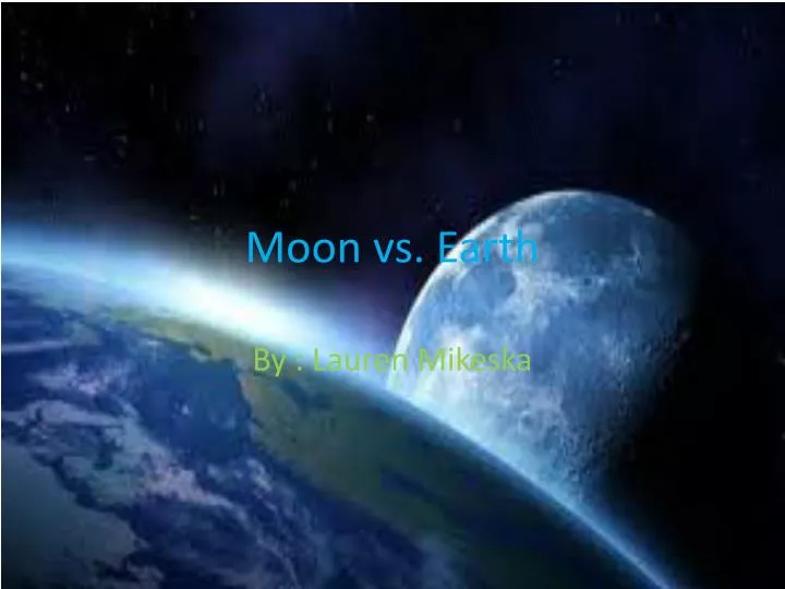 moon vs earth