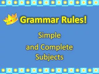 Grammar Rules!