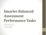 Smarter Balanced Assessment Performance Tasks - slide 1
