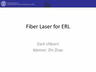 Fiber Laser for ERL