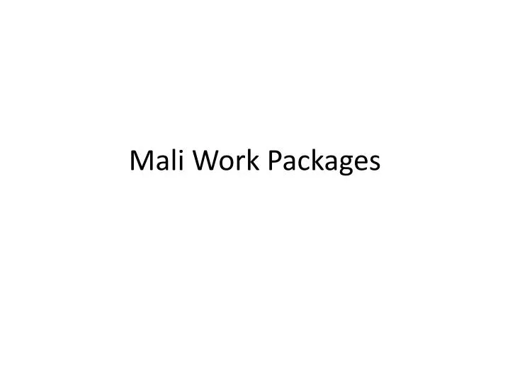 mali work packages