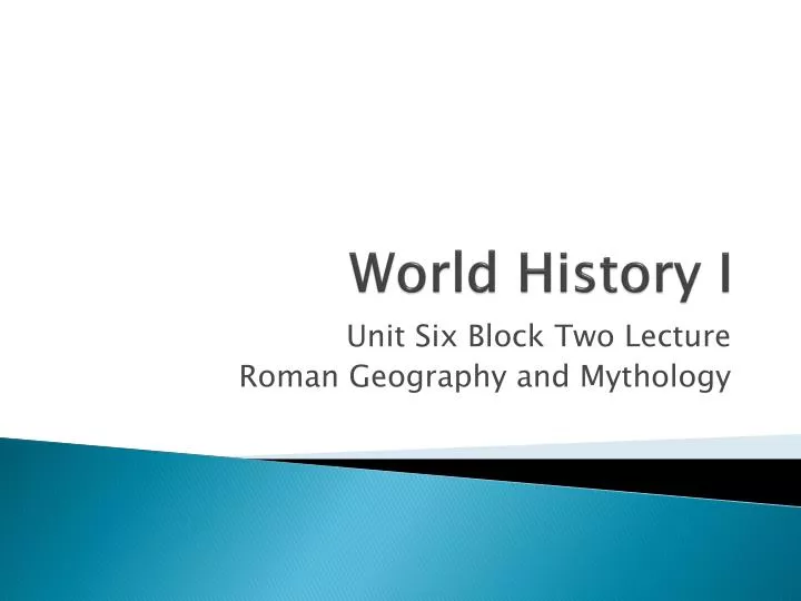 world history i