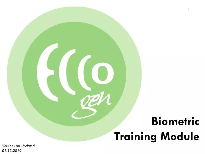 biometric training module