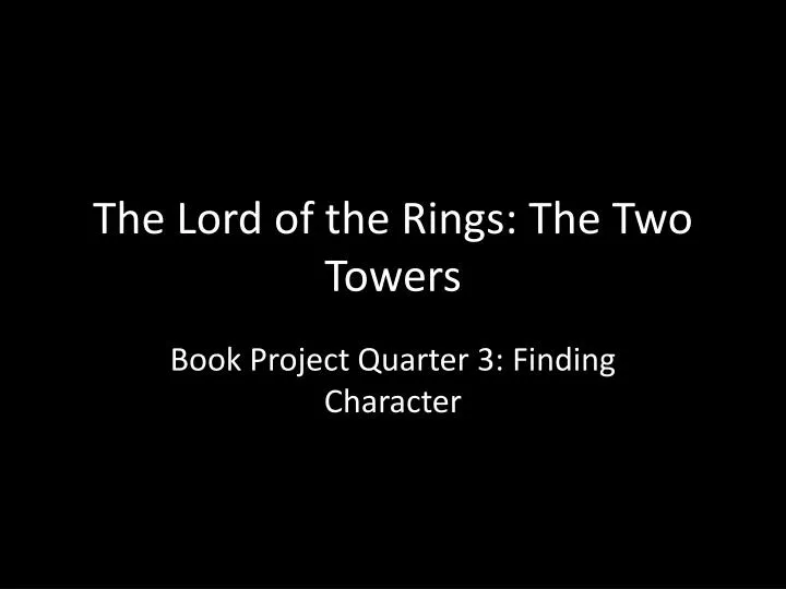 the lord of the rings the two towers