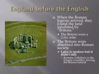 England before the English