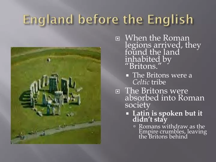 england before the english