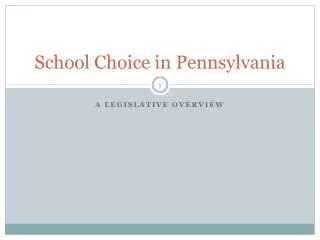 School Choice in Pennsylvania