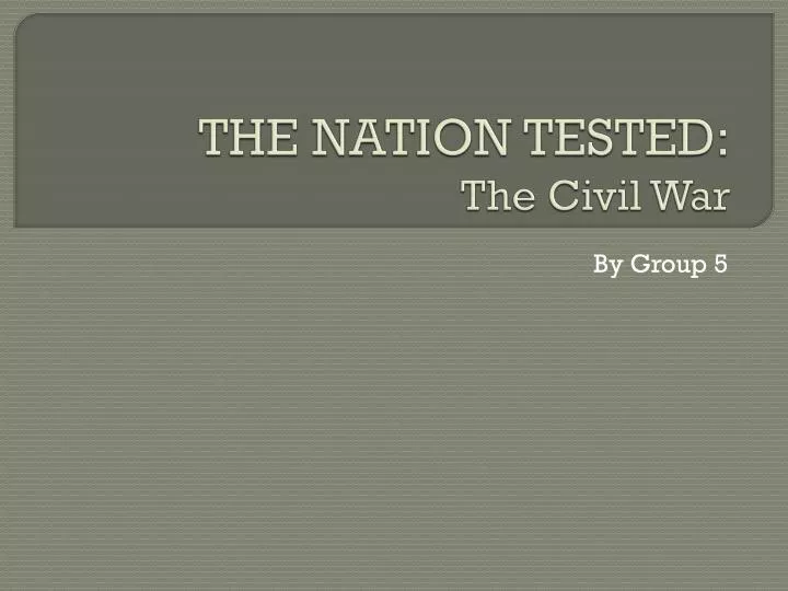 the nation tested the civil war