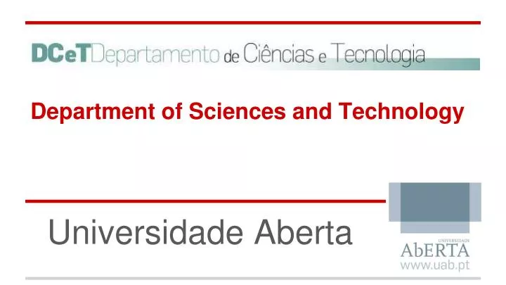 department of sciences and technology