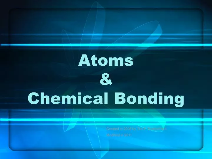 atoms chemical bonding