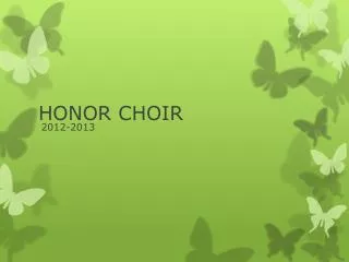 HONOR CHOIR