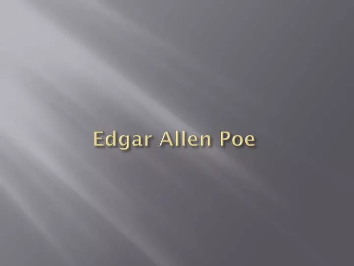 edgar allen poe