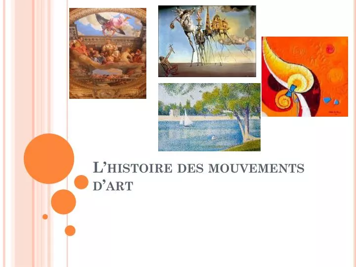 l histoire des mouvements d art