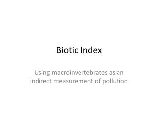 Biotic Index