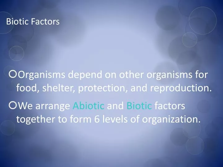 biotic factors